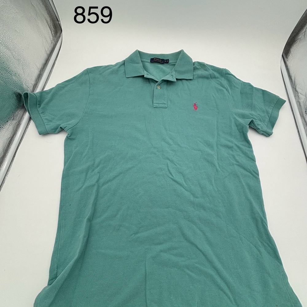 Ralph Lauren sz medium polo green with pink pony